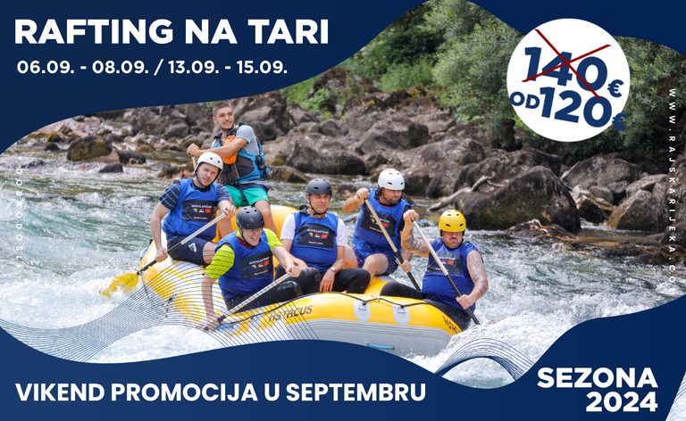 Rafting Tarom - Vikend promocija Septembar