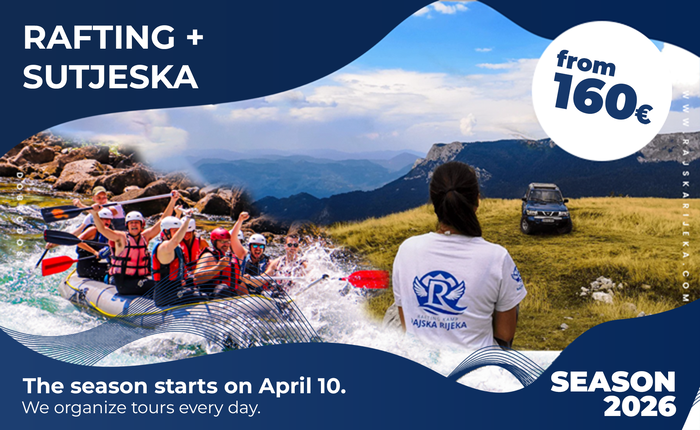 Rafting + Jeep safari Sutjeska || Rajska RIjeka 2026