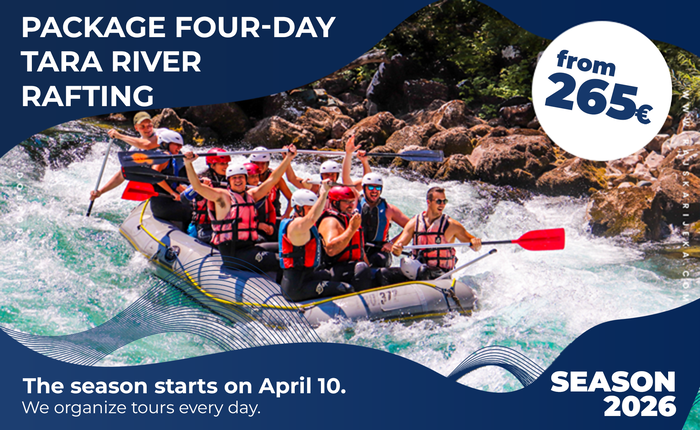 Tara Rafting - 4-day Arrangement || Rajska RIjeka 2026
