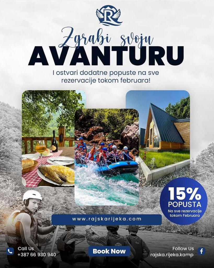Rafting na Tari – Specijalna ponuda kampa Rajska Rijeka