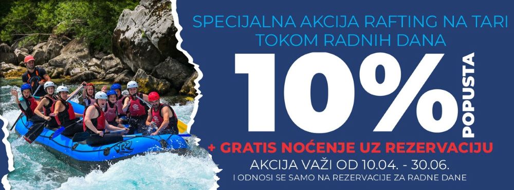 Tara rafting radnim danima – manje gužve, više avanture i gratis noćenje