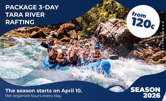 Tara Rafting – 3-day Arrangement 2026