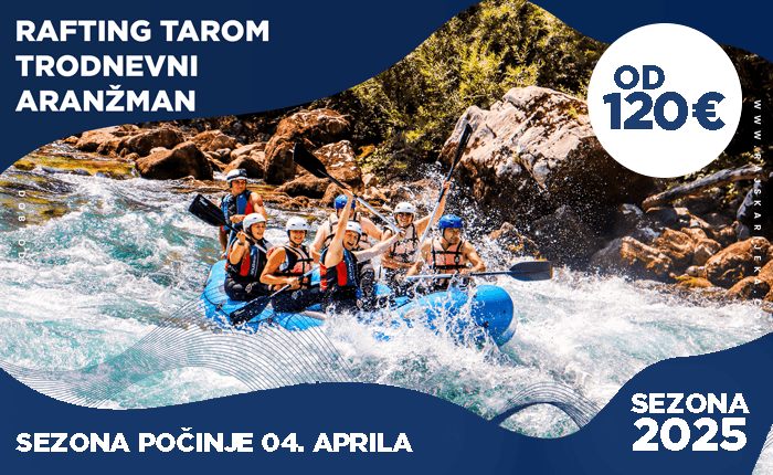 Rafting Tarom - Trodnevni aranžman - Rajska Rijeka 2025