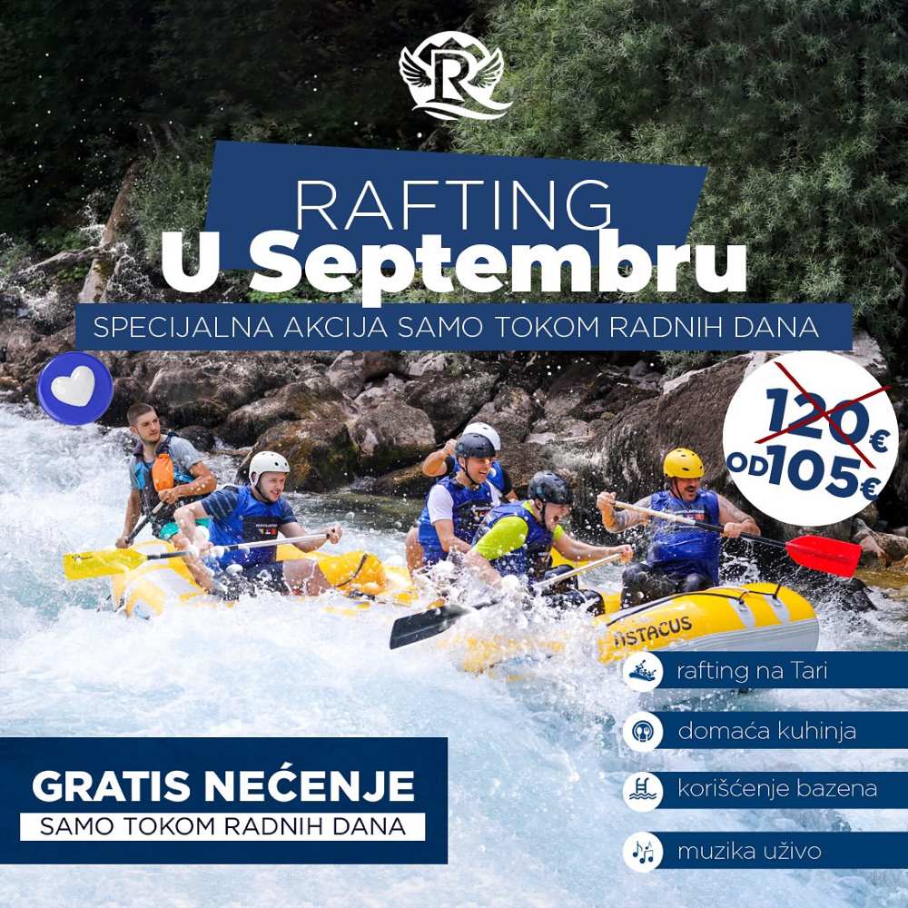 Tara rafting – specijalne akcije u septembru