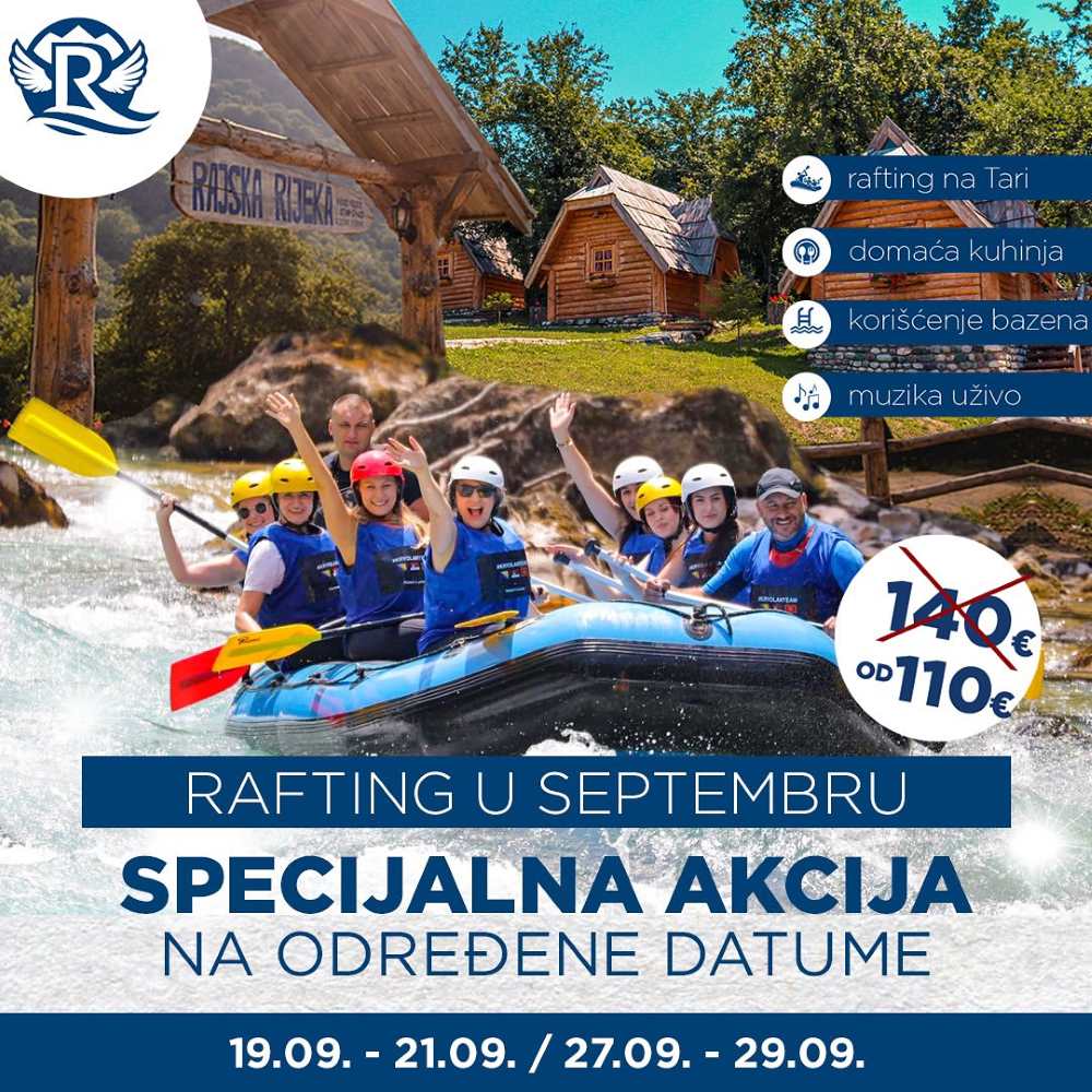 Tara rafting – specijalne akcije u septembru