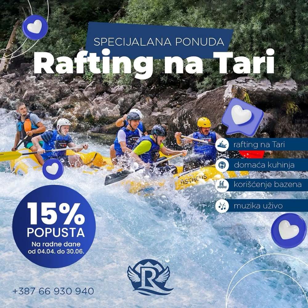 Rafting na Tari – Specijalna ponuda kampa Rajska Rijeka
