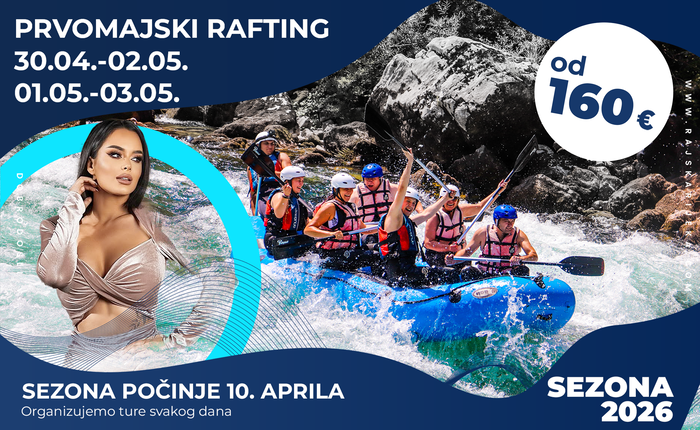 Rafting Tarom - Prvomajski aražman - dva termina 2026