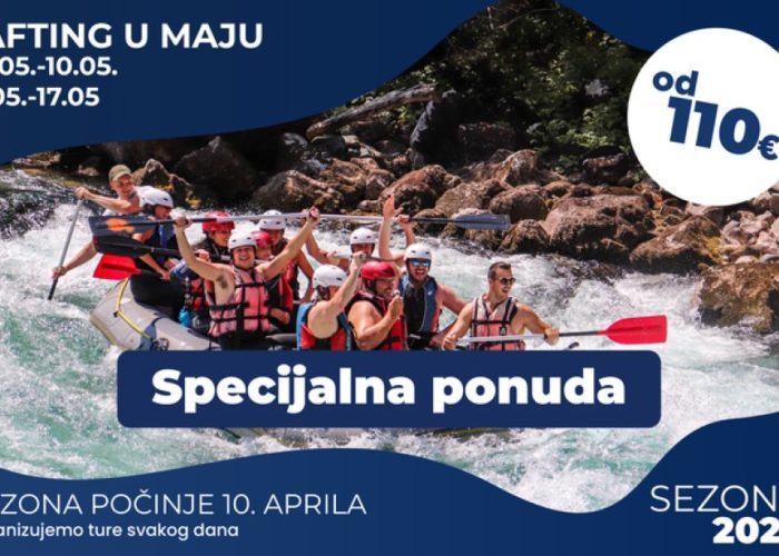 Majski rafting Tarom u Rajskoj rijeci - zagarantovano dobar provod