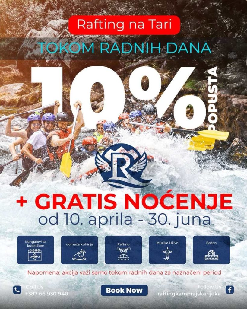 Rafting na Tari vikendom ili radnim danima – šta je bolji izbor?